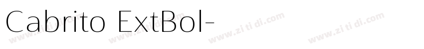Cabrito ExtBol字体转换 Cabrito ExtBol字体转换
